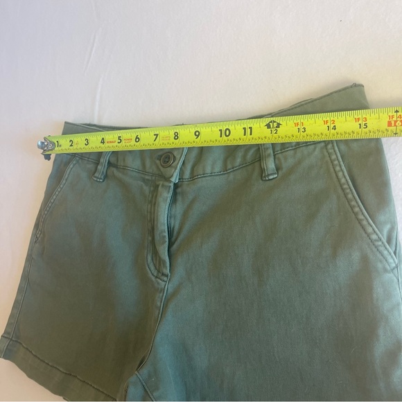 Olive Green Minimalist Micro Shorts Size 6 Summer Capsule Cotton Utility - Picture 10 of 10